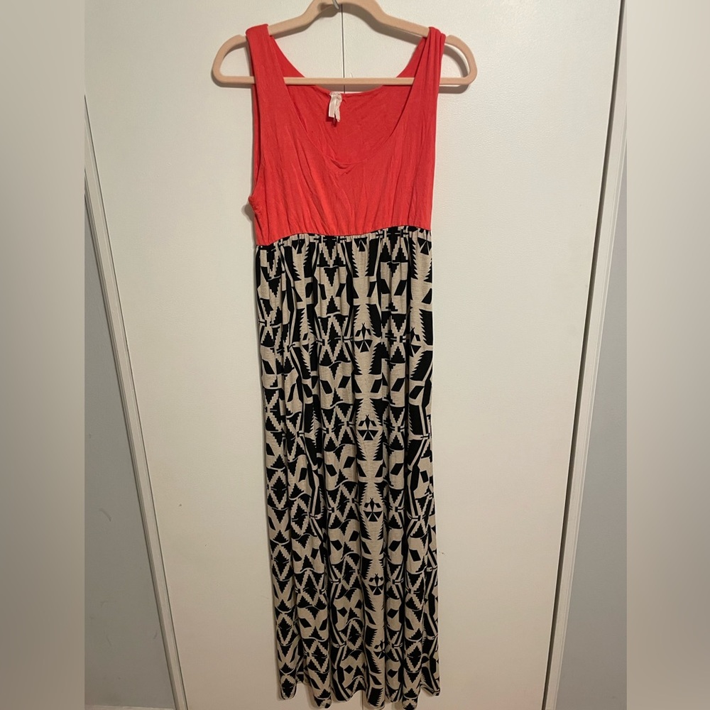 Aztec print boutique maxi dress
